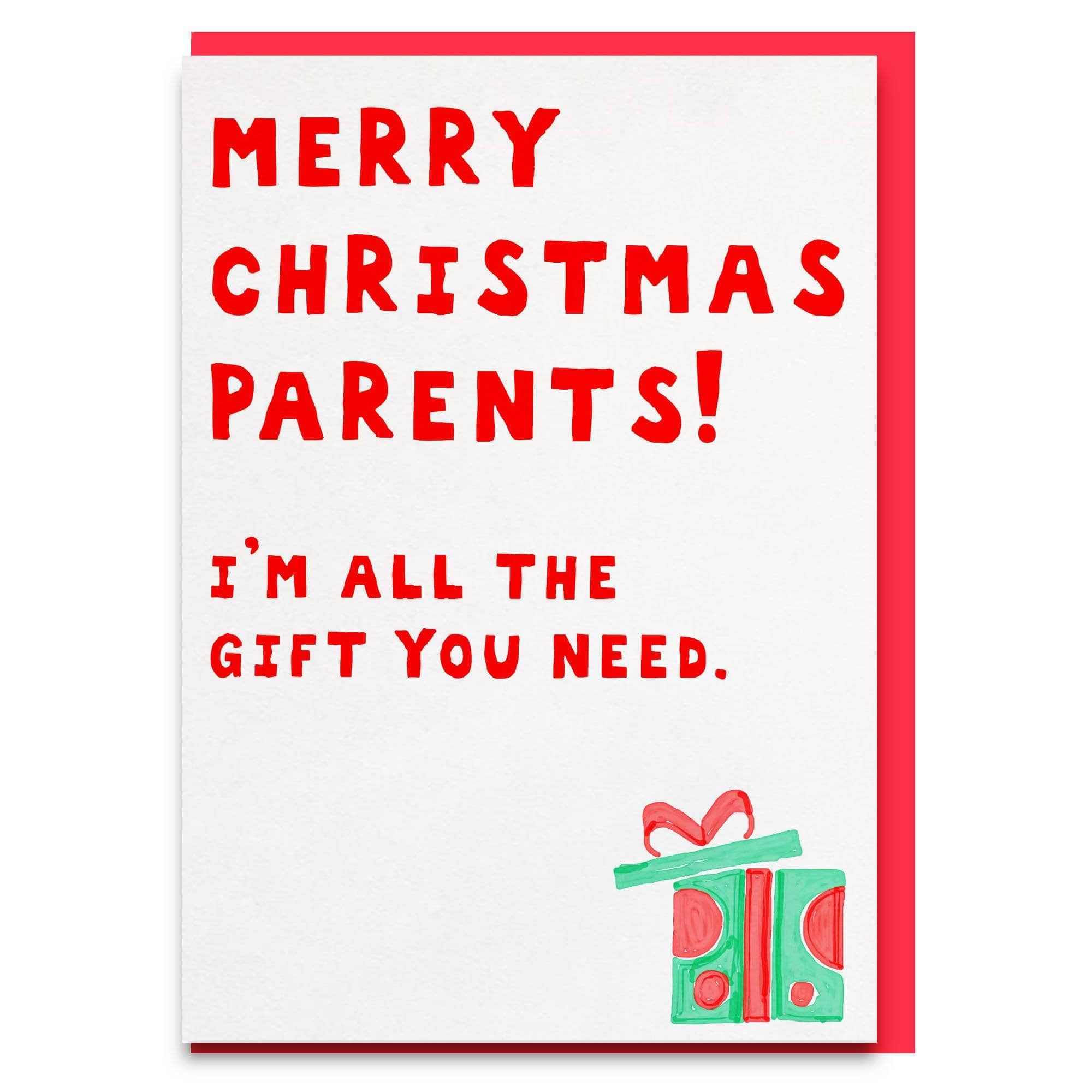 funny chirstmas card for parents