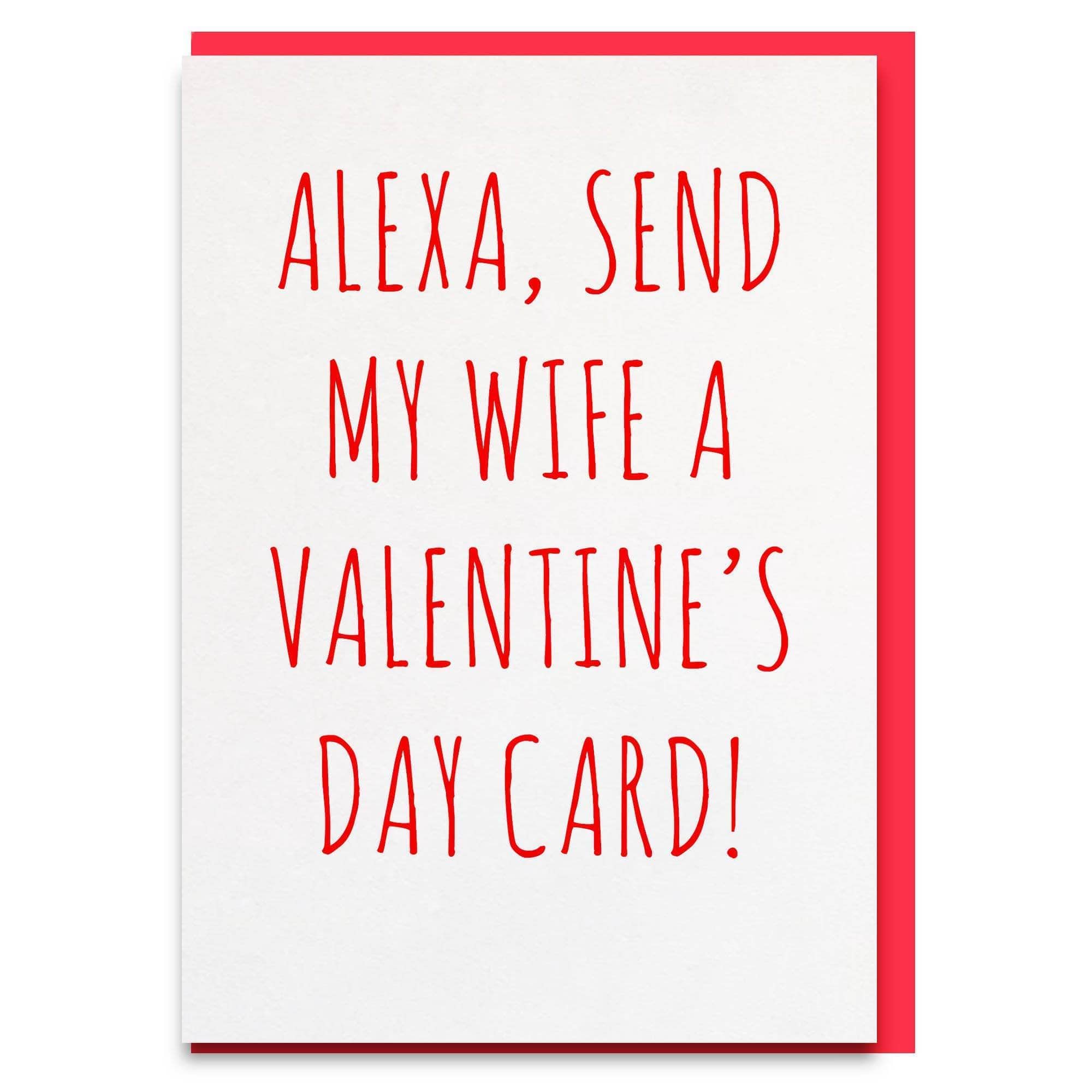 Funny valentines day card wife 