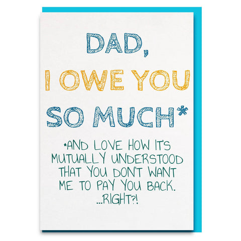 funny dad birthday card, fathers day card