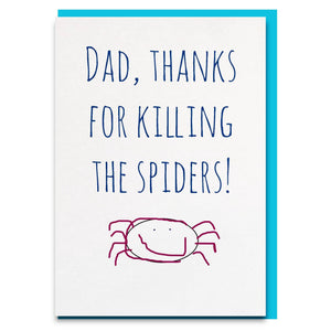 funny spiders father's day card