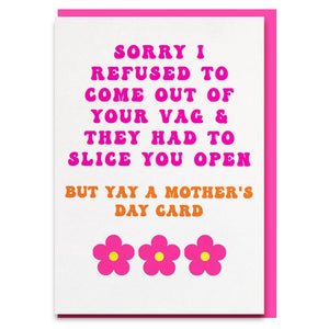 rude mother's day card