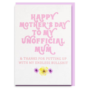 unofficial mum mothers day card