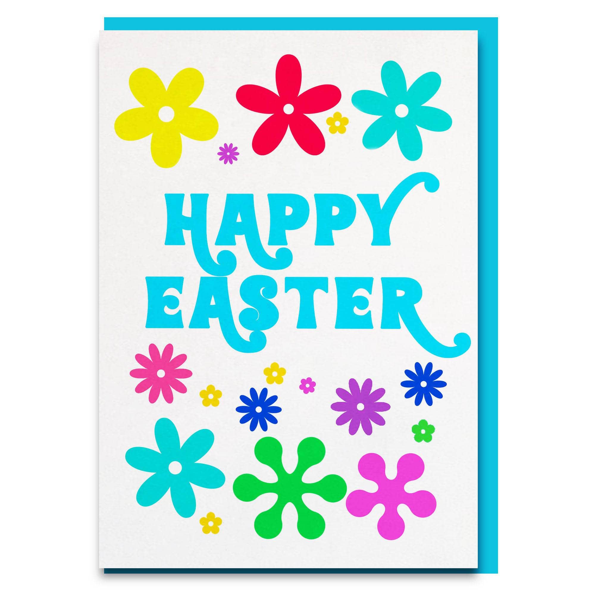 floral happy easter card