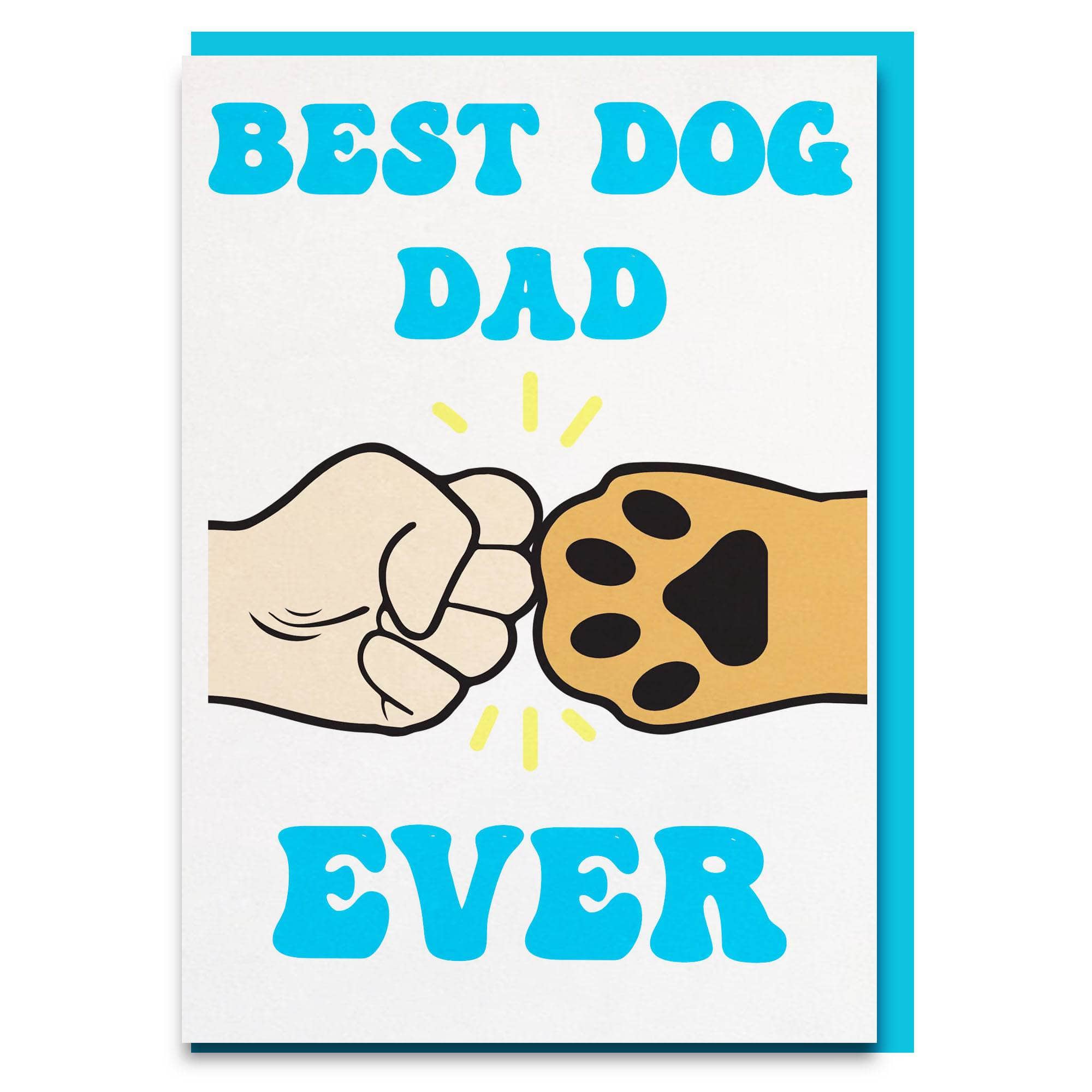 sweet fathers day card from dog