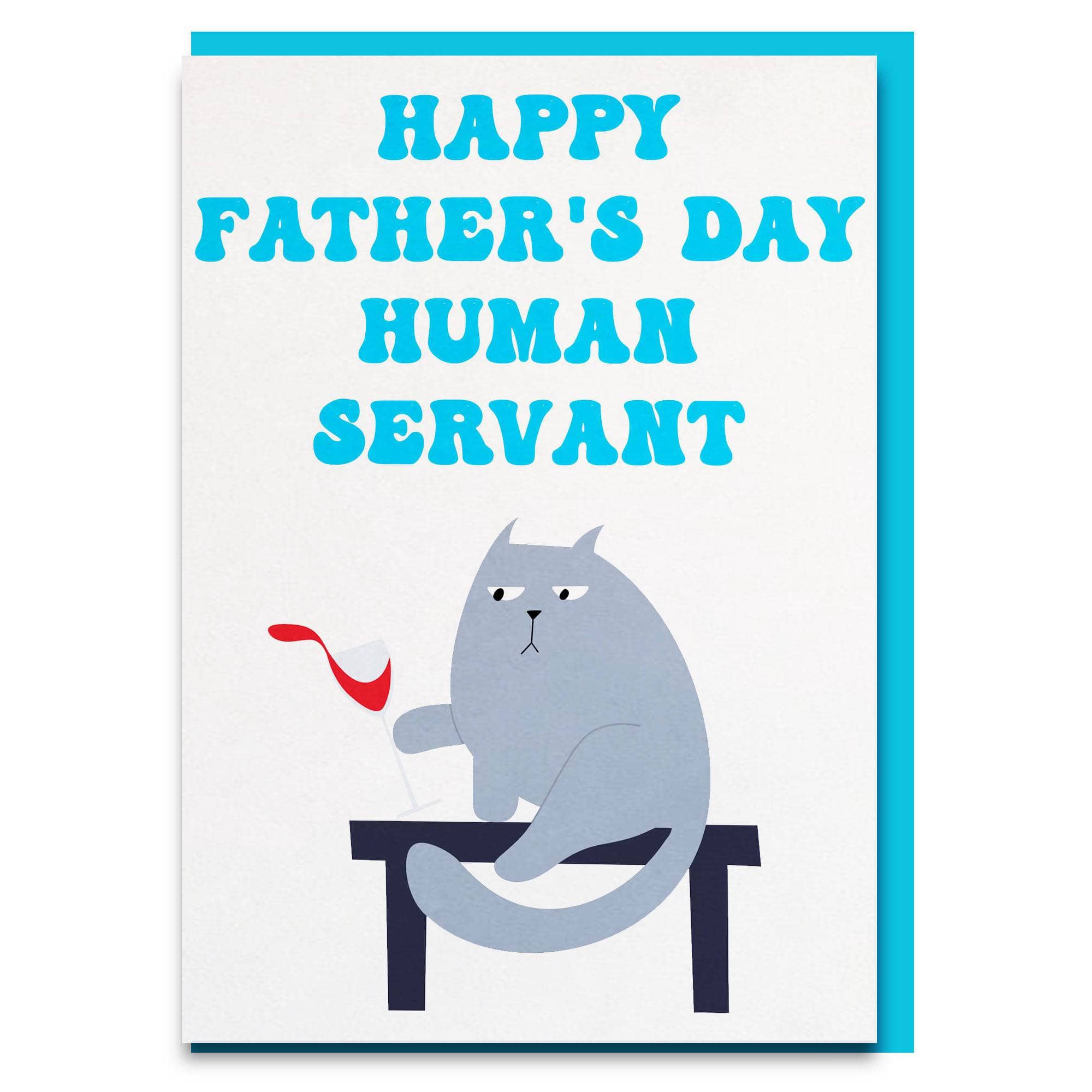 funny fathers day card from cat