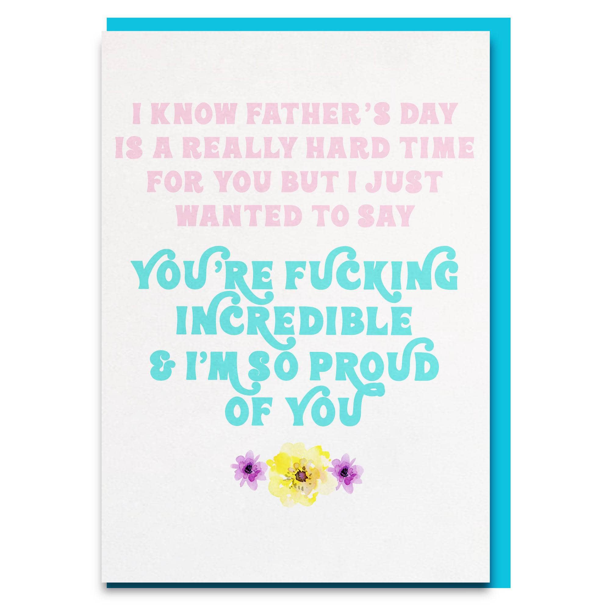 Thinking of you card for friend or loved dealing with loss this Father's Day. 