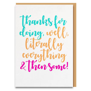 Funny and sweet and heartfelt thank you card teaching assistant 