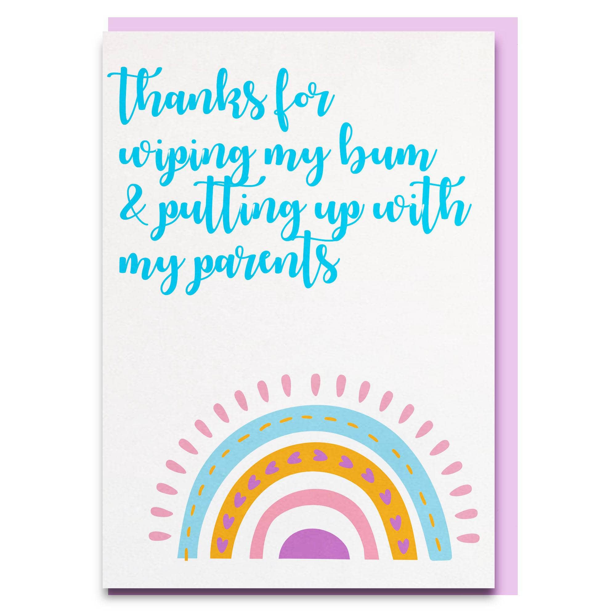Funny and sweet nursery thank you card