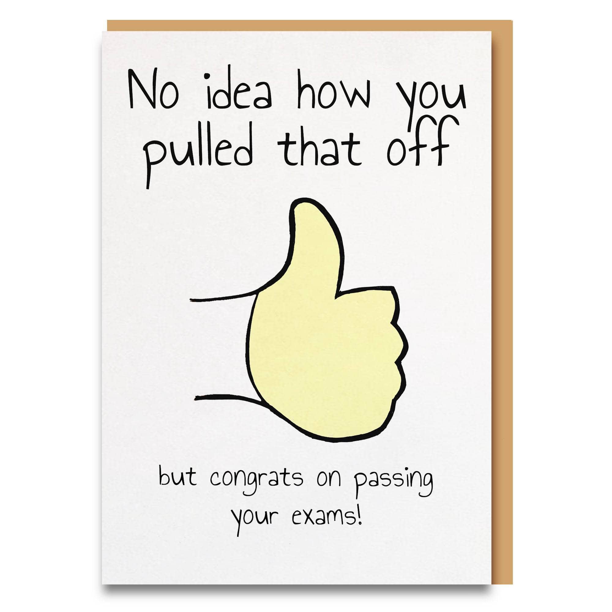 Funny and sweet congratulations passed exam card