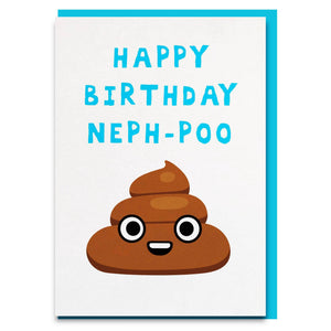 Funny neph-poo birthday card for nephew!