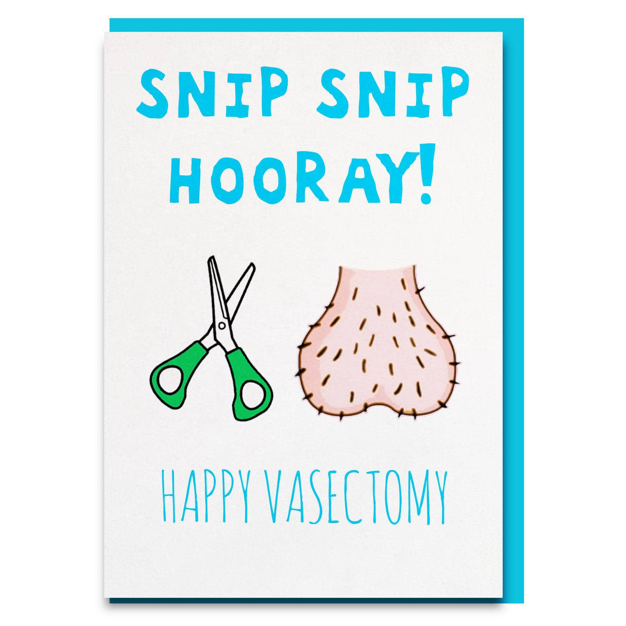 Funny vasectomy card for partner, boyfriend or husband. 