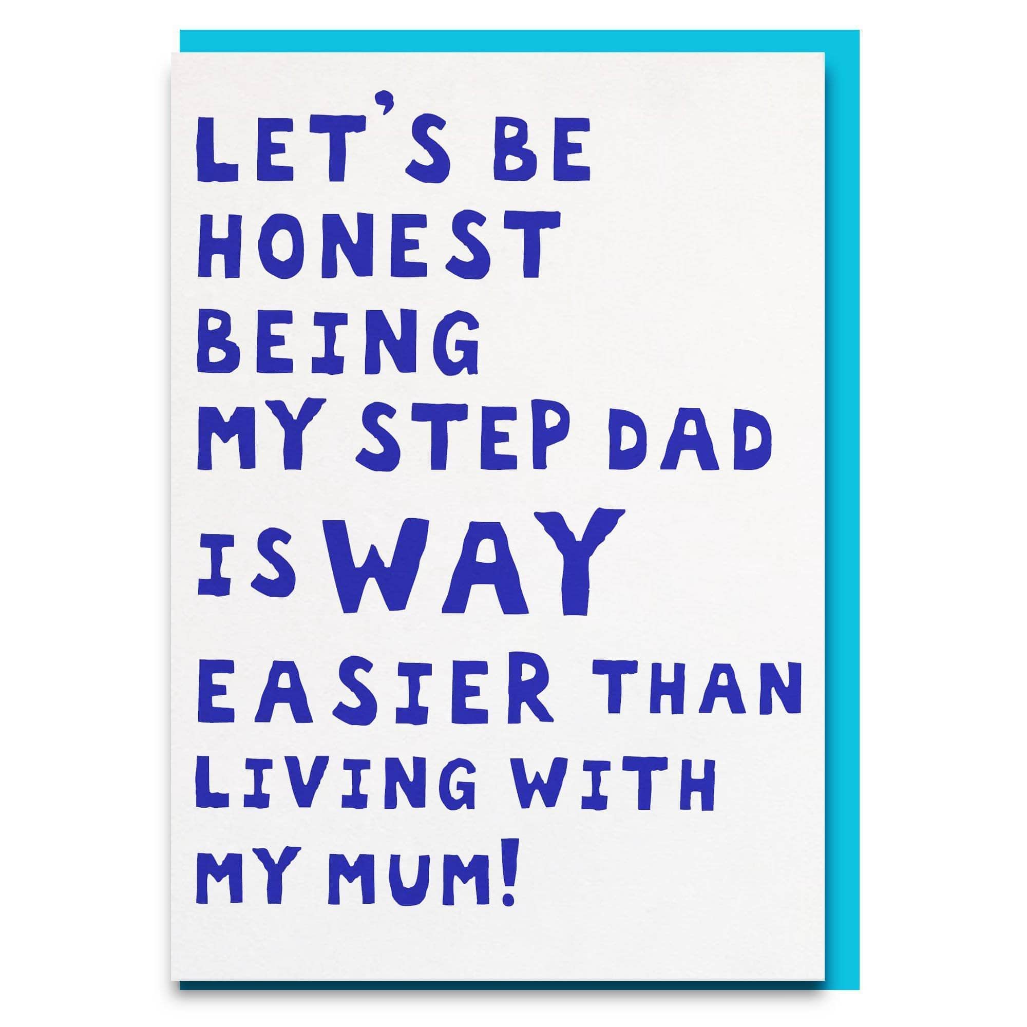 funny step dad father's day card