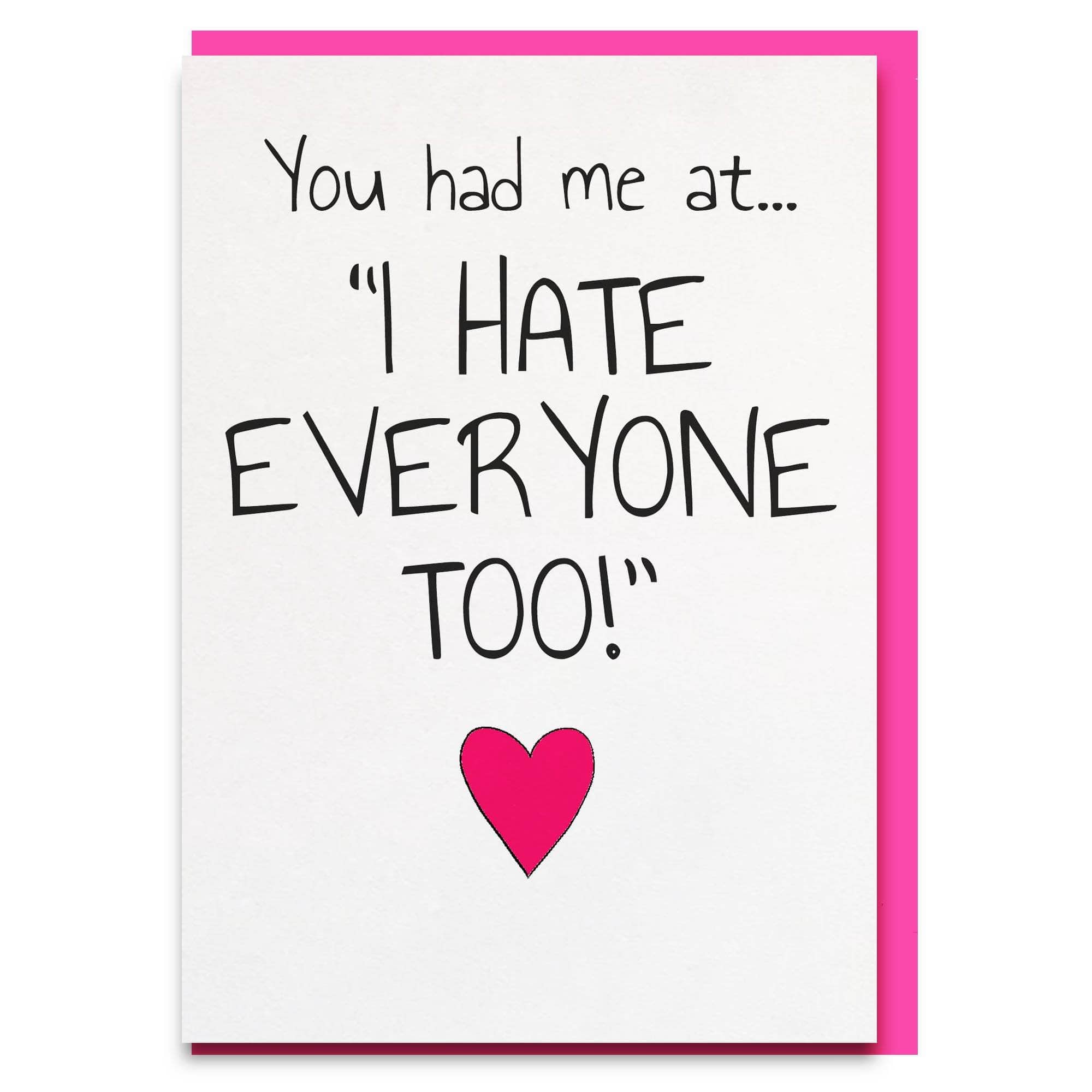 Hate everyone!