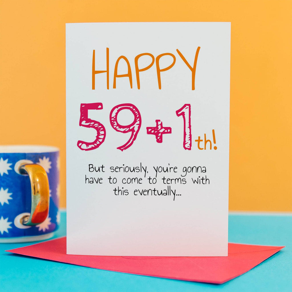 60th birthday card – Cheeky Zebra