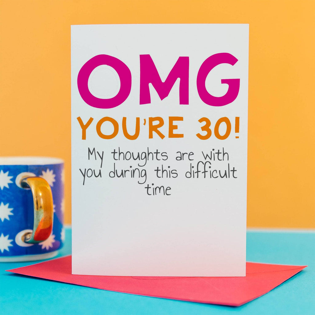 Funny 30th birthday card – Cheeky Zebra
